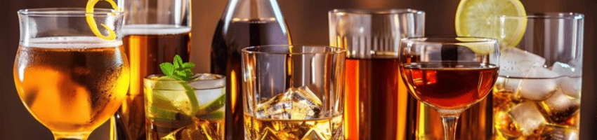 Alkoholische Getränke Banner