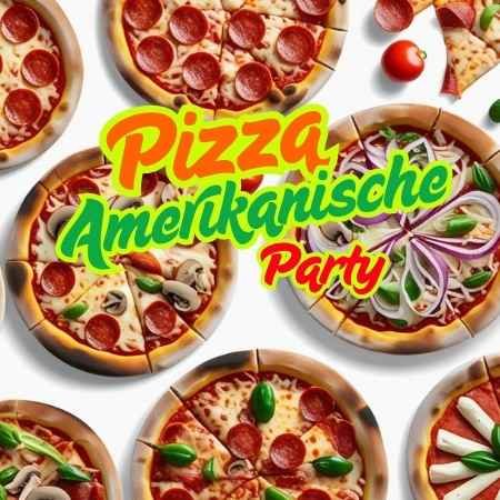 Amerikanische Pizza Party