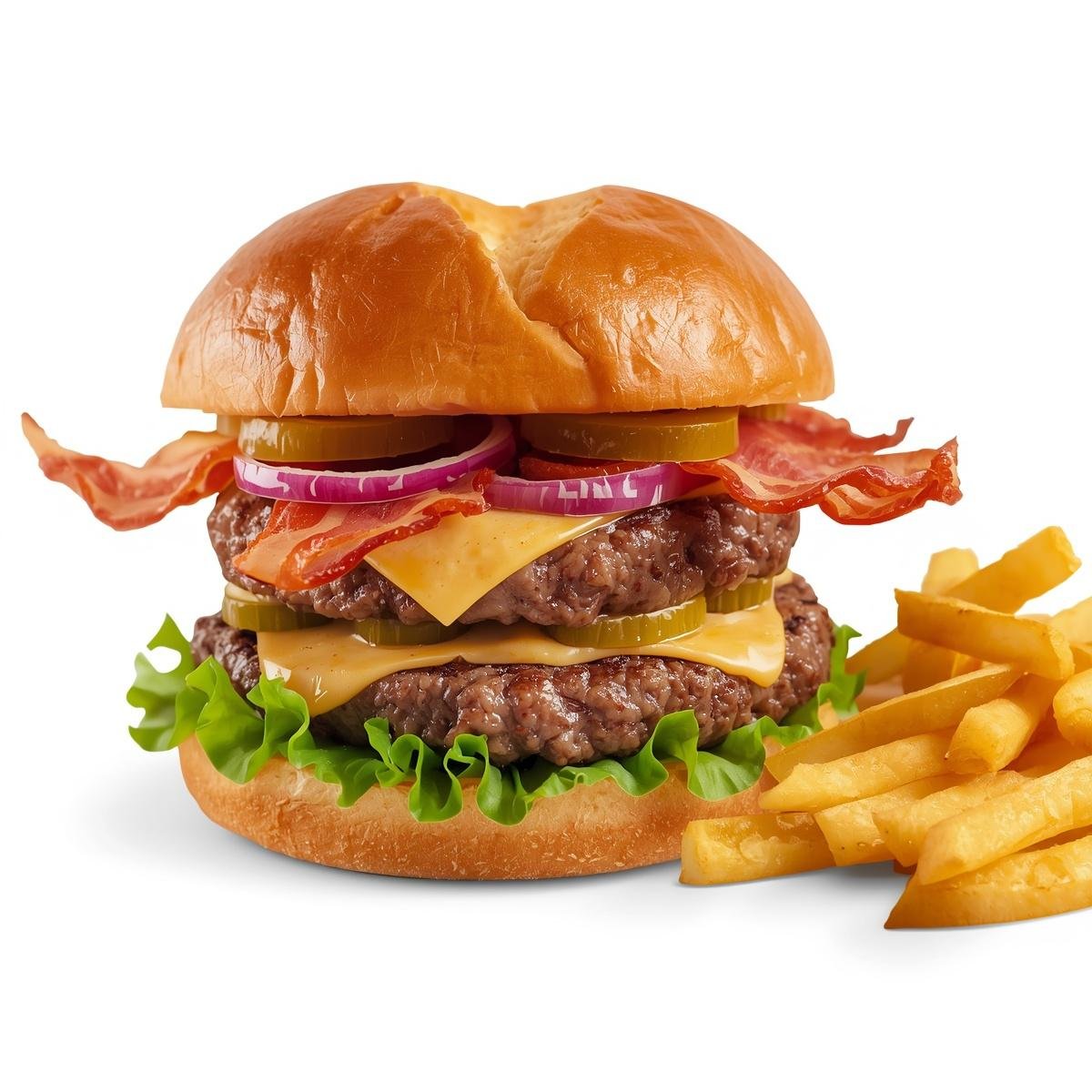 Double Cheese & Bacon-Burger (Helal)